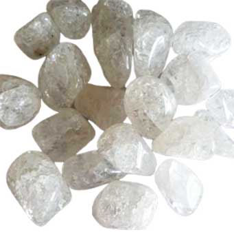 quartz, gemstone, naturally cracked, tumbled gemstone