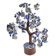 Lapis W pentacles gemstone tree (300 beads)