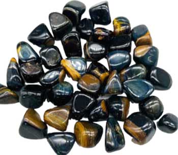 1 lb Tigers Eye, Blue tumbled stones