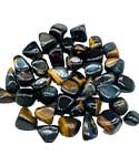 1 lb Tiger's Eye, Blue tumbled stones