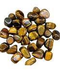 1 lb Tiger Eye, Yellow  tumbled stones