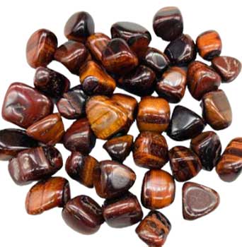 1 lb Tiger Eye, Red tumbled stones