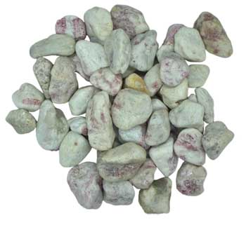 pink tourmaline, tumbled gemstone, heart stone, thymus stone