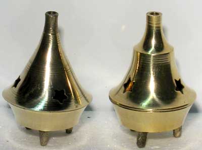 Brass cone incense burner 2 1/4