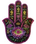 Black & Fuchia Hamsa incense burner