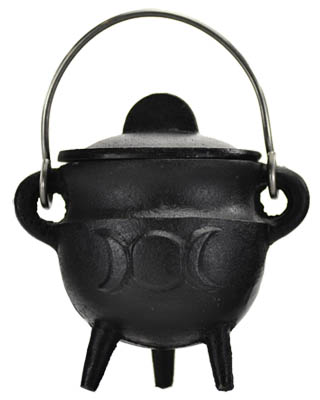 Triple Moon cast iron cauldron w/ lid 2 3/4