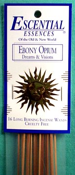 Ebony Opium escential essences incense sticks 16 pack