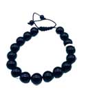 10mm Obsidian, Black bracelet