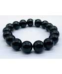 12mm Tourmaline, Black bracelet