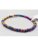 4mm Hematite, Rainbow bracelet