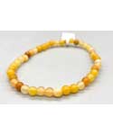 4mm Jade, Yellow bracelet