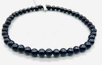 4mm Obsidian, Black bracelet