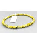 4mm Turquoise, Yellow bracelet