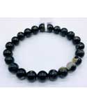 6mm Tourmaline, Black W Quartz bracelet