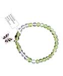 6mm Peridot/ Quartz Butterfly bracelet