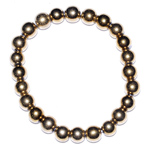 8mm Gold plated Hematite bracelet