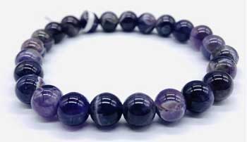 8mm Amethyst, Chevron bracelet