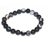 8mm Agate, Banded bracelet