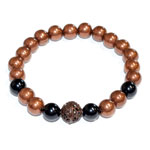 8mm Copper with asst stone bracelet