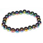 8mm Hematite, Rainbow