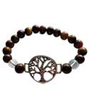 8mm Tiger Eye/ Quartz with Tree of Life