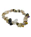 Quartz, Rutilated chip bracelet