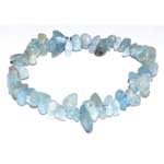 Aquamarine chip bracelet