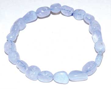 Agate, Blue Lace Nugget bracelet