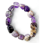 Amethyst, Chevron Nugget bracelet