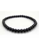 4mm Black Tourmaline stretch bracelet