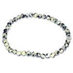 4mm Dalmation stretch bracelet