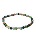 4mm Moss agate stretch bracelet