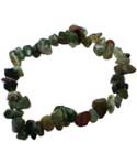 Bloodstone chip bracelet