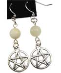 Moonstone Pentagram earrings