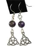 Amethyst Triquetra earrings