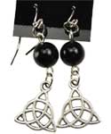 Black Onyx Triquetra earrings