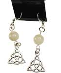 Moonstone Triquetra earrings