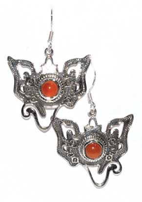 Ganesha carnelian earrings