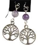 Amethyst Tree of Life earrings