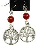 Carnelian Tree of Life earrings