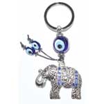 Elephant Evil Eye keychain