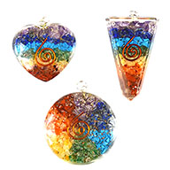 (set of 3) Chakra orgone (point,heart,round)