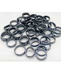 (set of 50) Flat Hematite rings