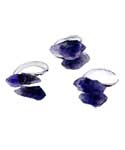 (set of 3) adjustable Amethyst rings