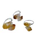 (set of 3) adjustable Citrine rings