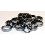 (set of 100) 6mm Flat Hematite rings