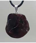 Garnet slice pendant