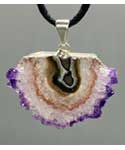 Stalactite silver plated pendant