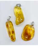 Amber tumbled pendant