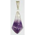 Amethyst tumbled pendant